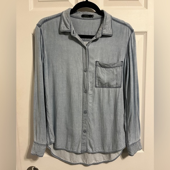 Talula Tops - Aritzia Talula Denim Button Up Ladies Size Small